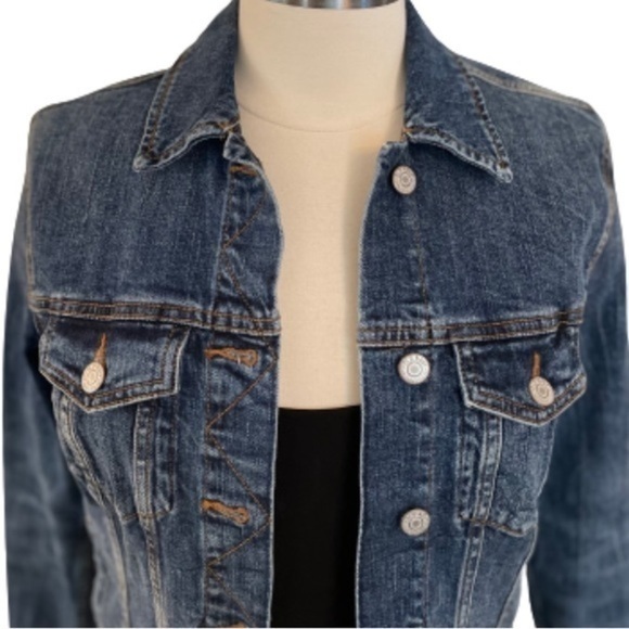 {Old Navy} Classic Blue Jean Jacket Size Small Petite - Picture 6 of 15